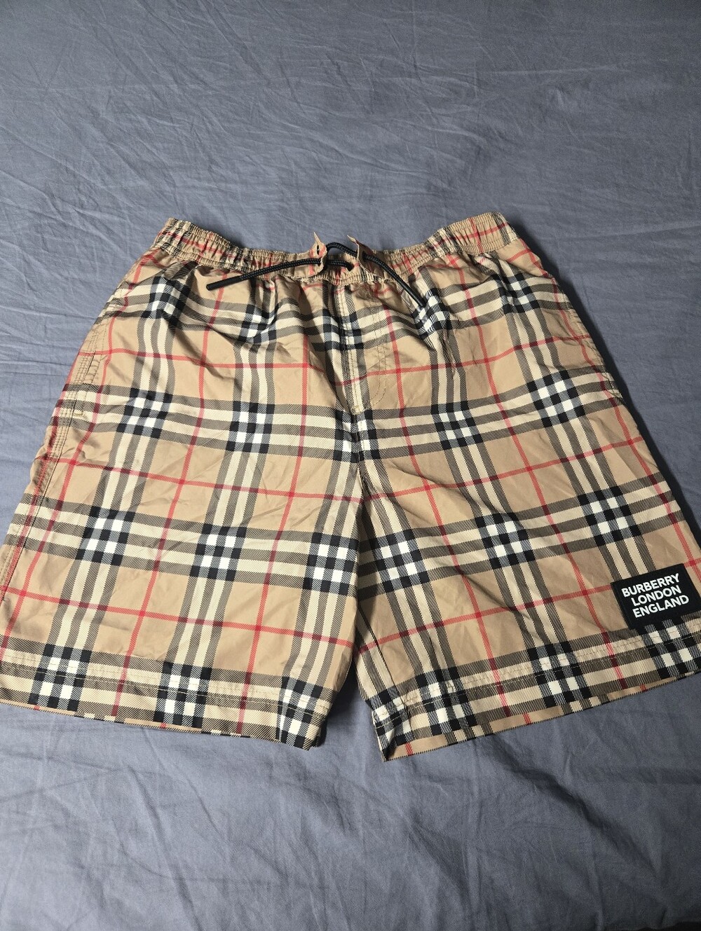 Burberry Vintage Check Swim Shorts - Beige, Black, Red
